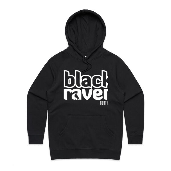 Regular Black Raven Womens Hoodie Thumbnail