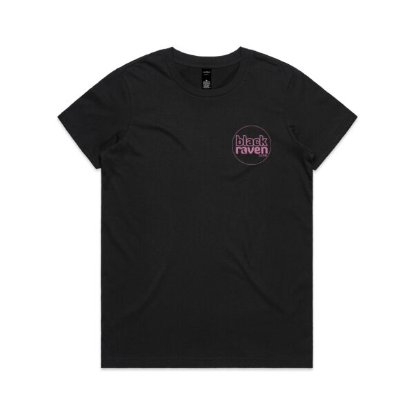 Standard Black Raven Womens Pink Tee Thumbnail